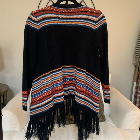 Black Fringe Cardigan - Picture 2 of 6